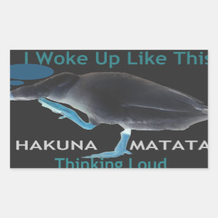 Anka med mig som den här och Hakuna Matata-texten Rektangulärt Klistermärke
