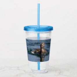 Anka med öppen näbb take away mugg