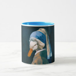 Anka med Pearl Earring Mugg