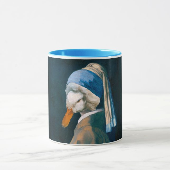 Anka med Pearl Earring Mugg (Center)