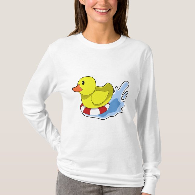Anka med Simma ring i Vatten.PNG T Shirt (Framsida)