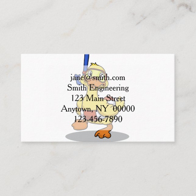 Anka med snitmask| Välj tillbaka färg Visitkort (Framsida)