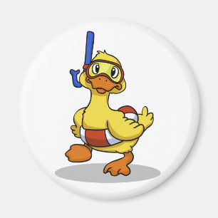 Anka med snorkelmask   välj tillbaka färg magnet