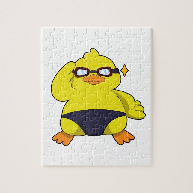 Anka med solglasögon pussel (Vertikal)