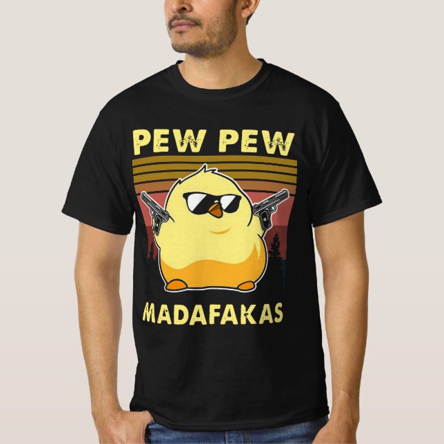 ANKA MEME PEW PEW MADAFAKAS VINTAGE T SHIRT (Framsida)