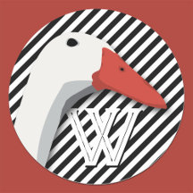 Anka Monogram Black and White Streck Mönster