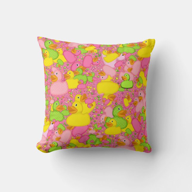 Anka-n-Dots-Stil-2-Drk Rosa-Sq DEKORATIV KUDDE (Framsida)