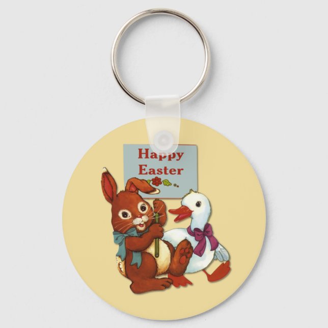 Anka och Bunny Påsk Nyckelring (Framsida)