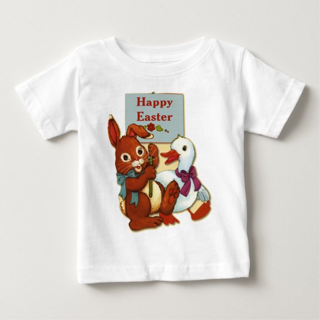 Anka och Bunny Påsk Tee Shirt (Framsida)