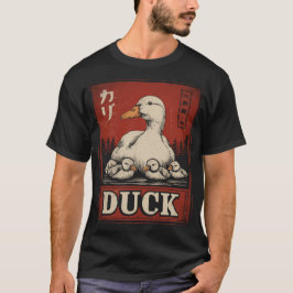 Anka och Ducklings Poster - Cute Mor och Baby T Shirt