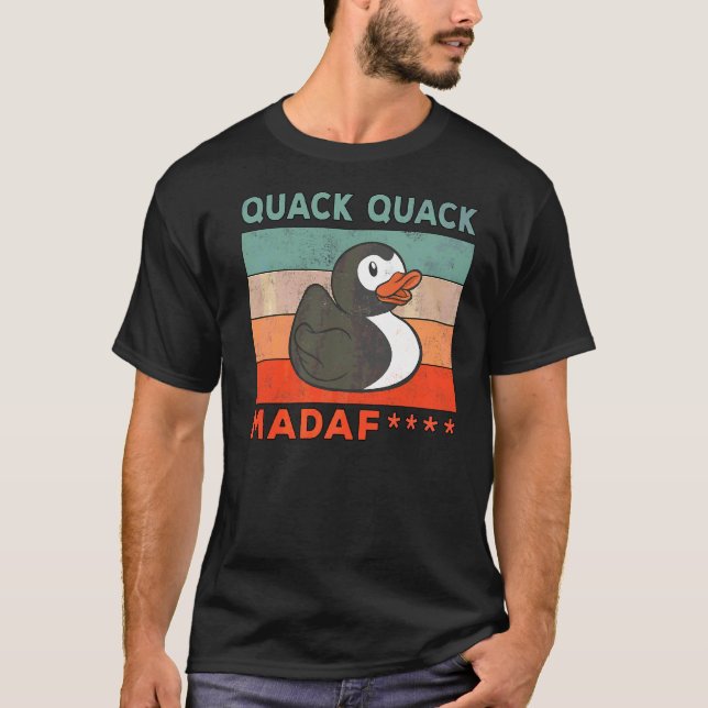 Anka Ord Rubber Anka Quack Quack Ankor 2 T Shirt (Framsida)