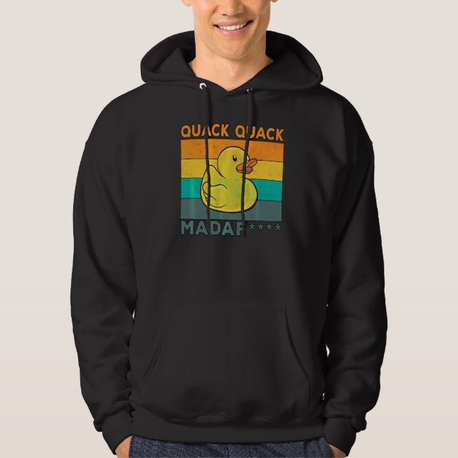 Anka Ord Rubber Anka Quack Quack Ankor 5 Hoodie (Framsida)