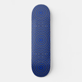 Anka på Blått Kalejdoskop Liten Mini Skateboard Bräda 18,7 Cm