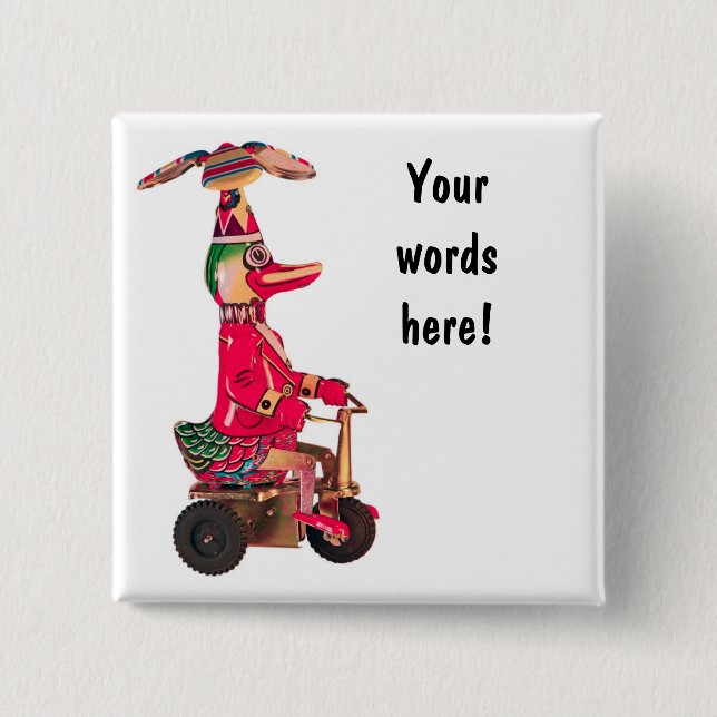 Anka på en Trike Knapp (Framsida)