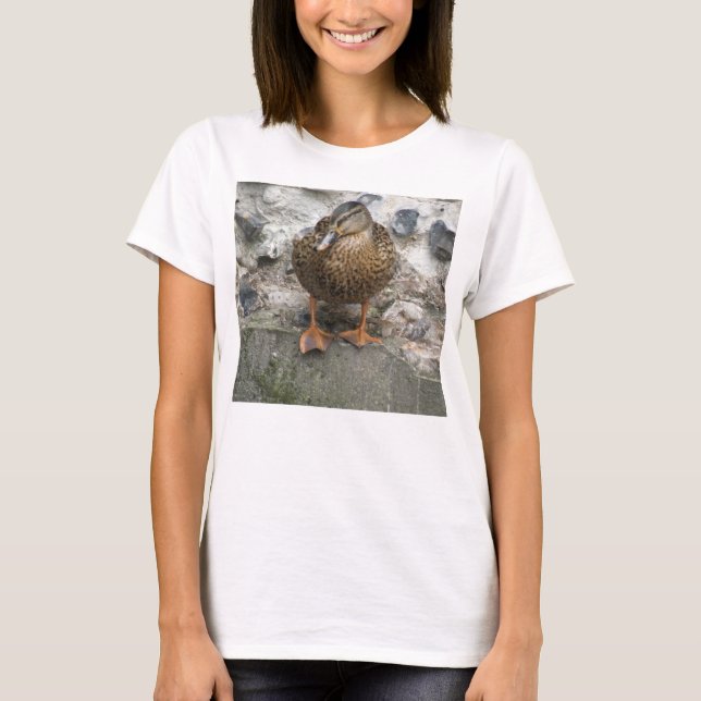 Anka på en Wall Dam T Shirt (Framsida)