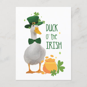 Anka på irländare St. Patricks dag Vykort