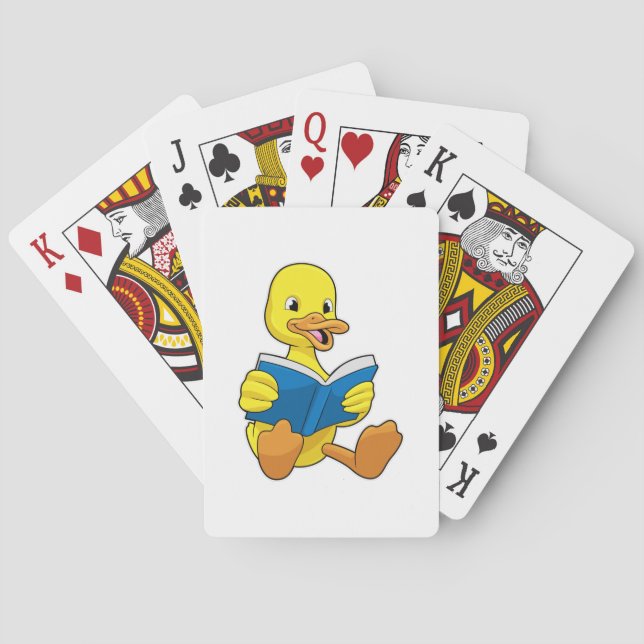 Anka på Reading med bok Casinokort (Baksidan)