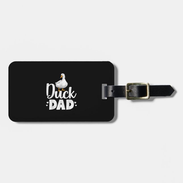 Anka Pappa Funny Vatten Ducklings Farmer Gifts Bagagebricka (Horisontell Framsida)