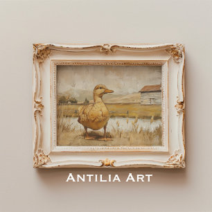 Anka Pond Painting Rustic Land bonhouse Poster