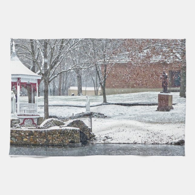 Anka Pond vid Ste. Marie Du Lac Kökshandduk (Horisontell)