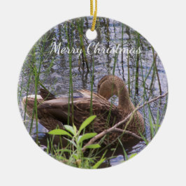 Anka Preening i Reeds Julgransprydnad Keramik