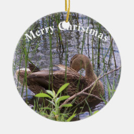 Anka Preening i Reeds Julgransprydnad Keramik