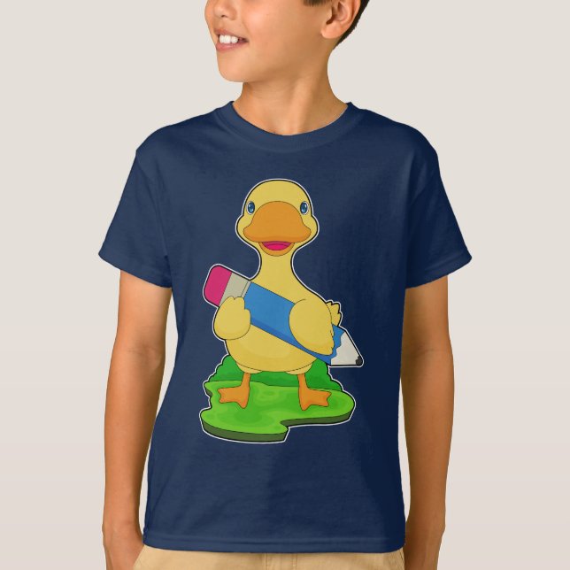 Anka Pupil Pencil School T Shirt (Framsida)