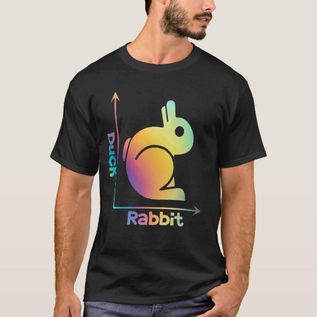 Anka Rabbit Optical Illusion Science Nerd Math Gee T Shirt (Framsida)