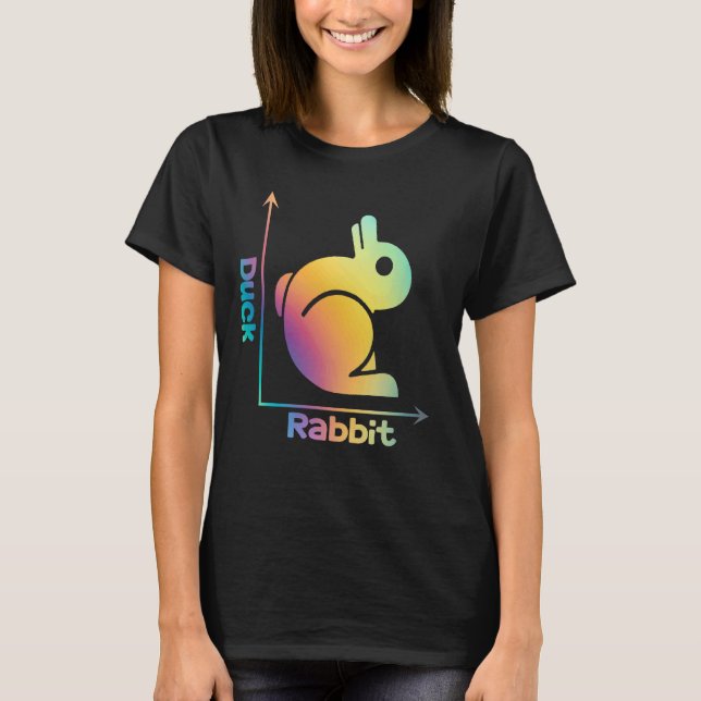 Anka Rabbit Optical Illusion Science Nerd Math Gee T Shirt (Framsida)