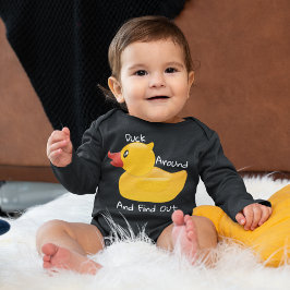 Anka runt och ta reda på gummianka rolig svart t shirt