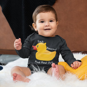 Anka runt och ta reda på gummianka rolig svart t shirt