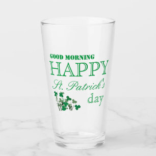 Anka Shamrock Lycklig Go Lucky St patrick's day Glaskopp