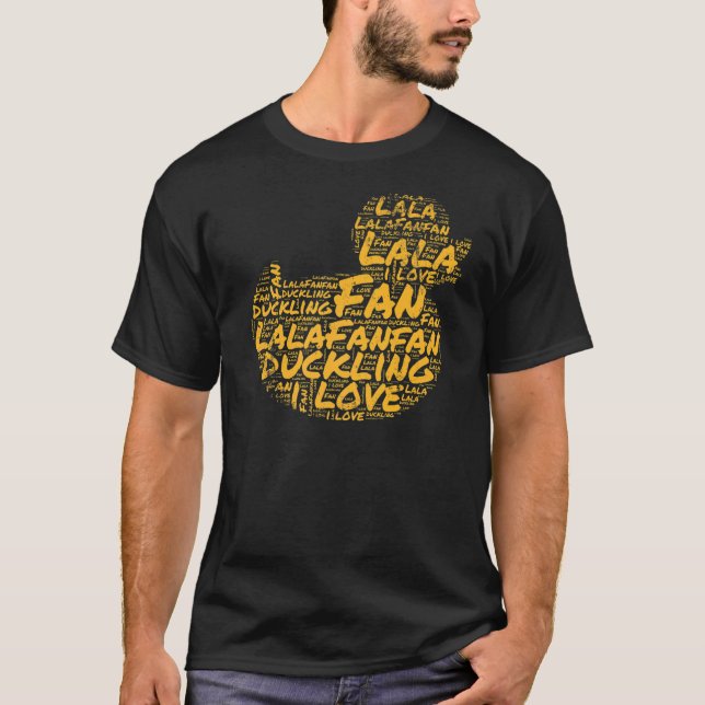 Anka Shape med Lalafanfan-påskrift T Shirt (Framsida)