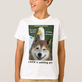 Anka Shiba Inu Hund Anatidaephobia Photo Funny Dog T Shirt