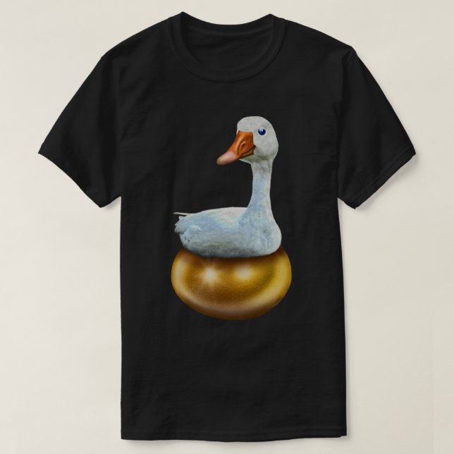 Anka Sitta om ett gyllene ägg Tee (Design framsida)