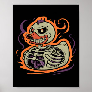 Anka Skeleton Rubber Duckie Costume Party Poster