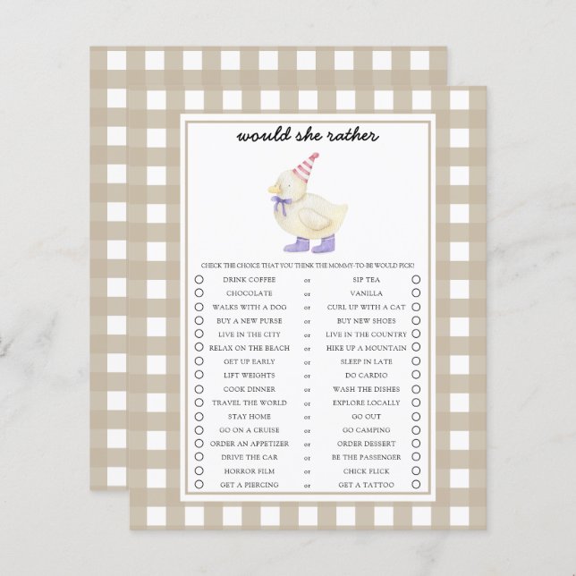 Anka skulle hon hellre visa babykläder... (Fram/baksida)