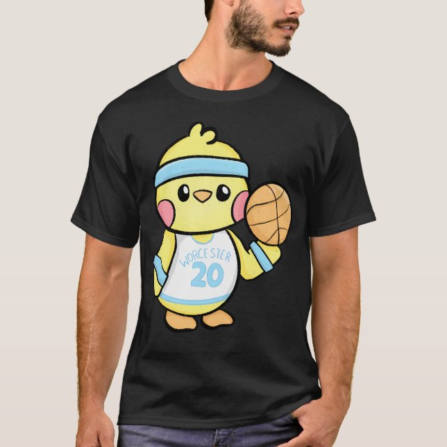 Anka som är en basketspelare t shirt (Framsida)