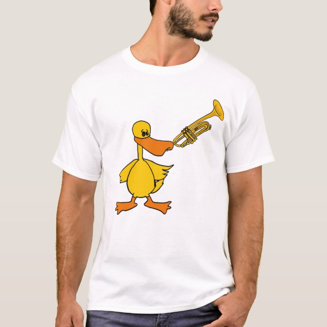 Anka som AR leker trumpeten T Shirt (Framsida)