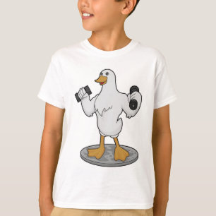 Anka som BodyBuilder med Dumbbells T Shirt