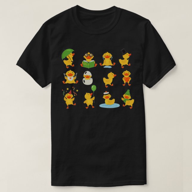 Anka som gör Cute Sak 101 T Shirt (Design framsida)