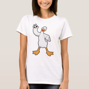 Anka som handbollsspelare med handboll t shirt