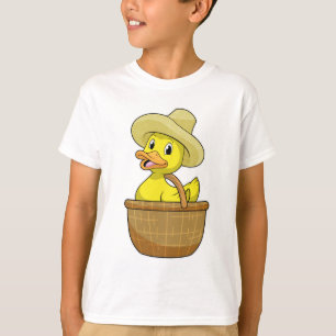 Anka som jordbrukare med Basket T Shirt