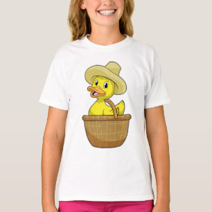 Anka som jordbrukare med Basket T Shirt