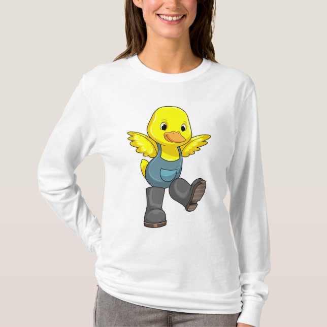 Anka som jordbrukare med Boots T Shirt (Framsida)