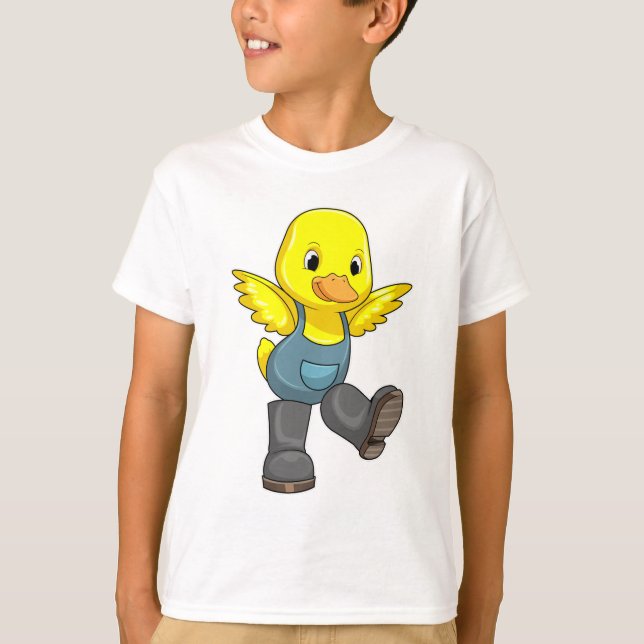 Anka som jordbrukare med Boots T Shirt (Framsida)