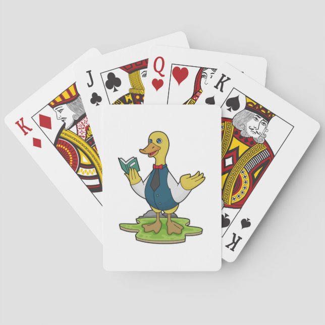 Anka som lärare med Bok Casinokort (Baksidan)