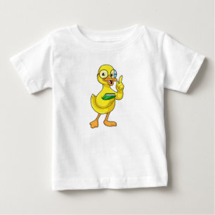 Anka som lärare med Bok och glasögon T Shirt