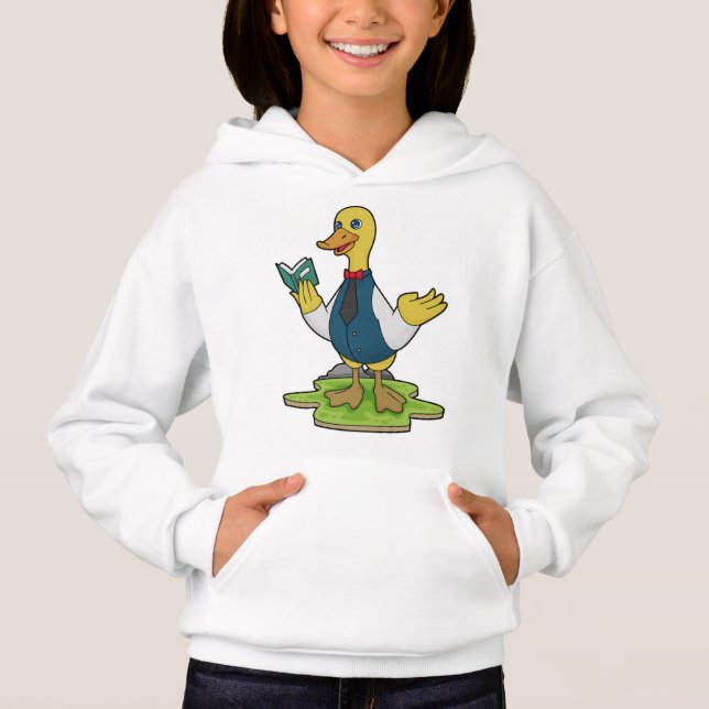 Anka som lärare med Bok T Shirt (Framsida)
