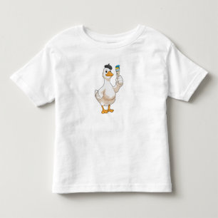 Anka som målarfärg med färgpensel t shirt